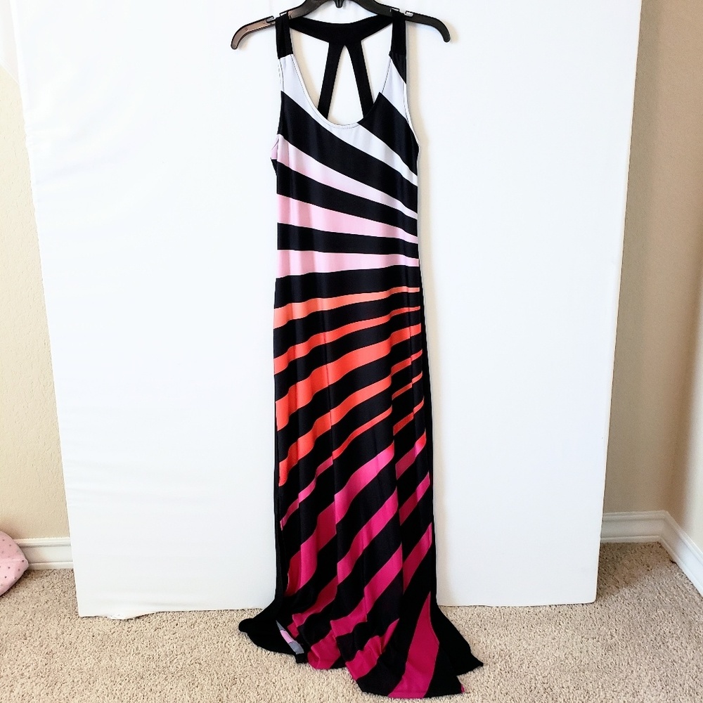 BAILEY BLUE Striped Sleeveless Maxi Dress
